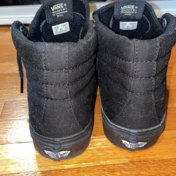 VANS: NEW: black on black canvas sk8 - HI women 7 - Picture 4 of 11